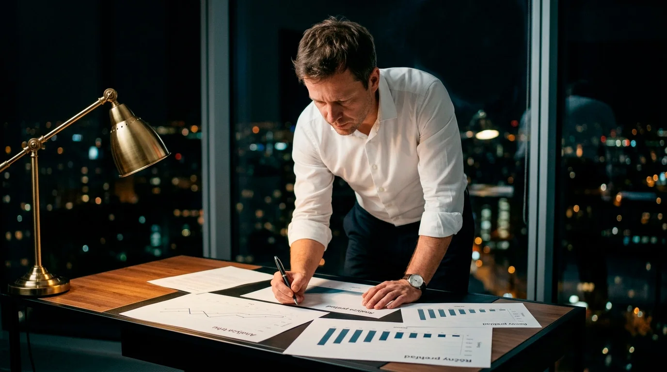 Analytik si robí poznámky pri grafe rastu slovenského trhu stávok 2025